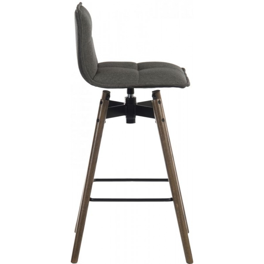 Spin Luxury Wooden Upholstered Barstool